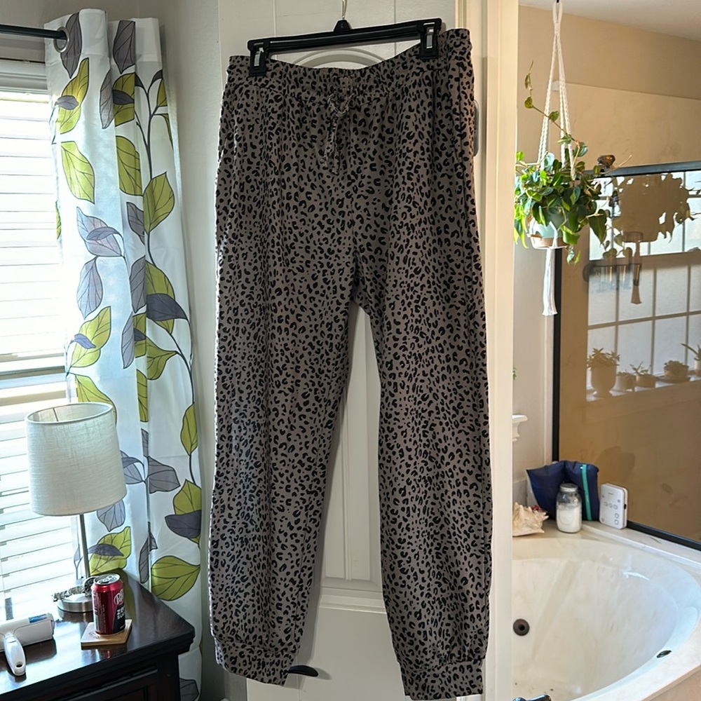 Leopard print joggers